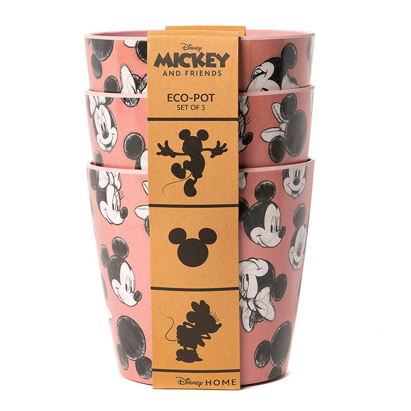 Eco Bambukruka 3-set Mickey, rosa