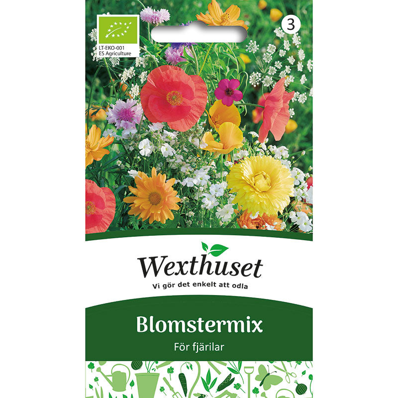 Blomstermix för fjärilar, ekologisk