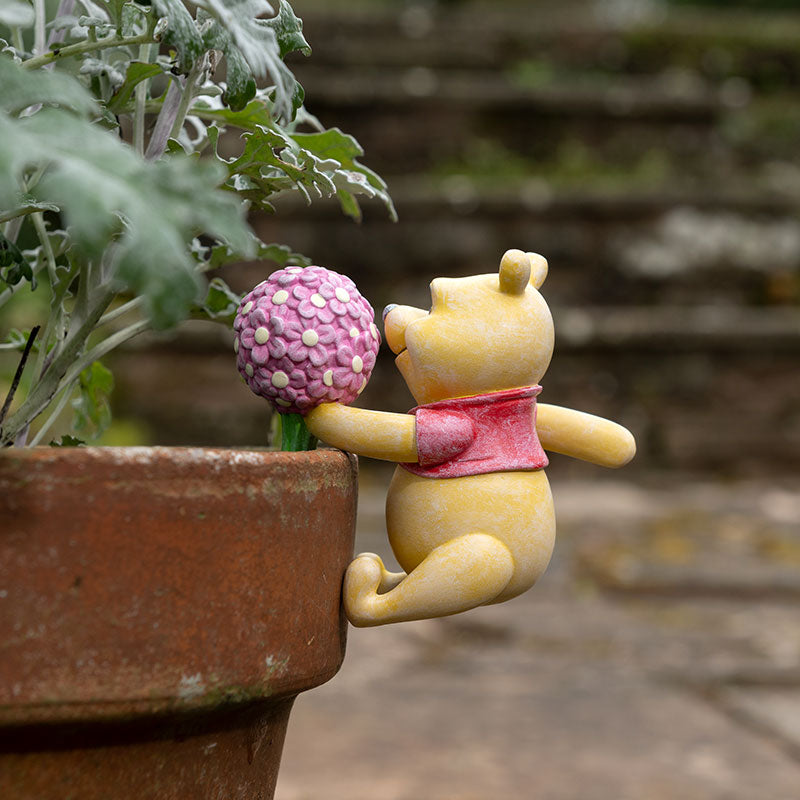 Krukdekoration Nalle Puh med blommor