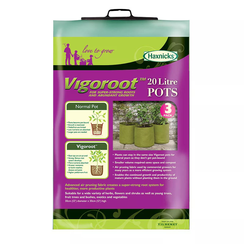 Vigoroot Odlingssäck 20L, 3-pack